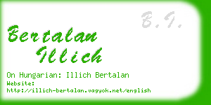 bertalan illich business card